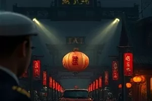 科普短片《沙漏实验》中细沙穿过玻璃瓶颈的特写